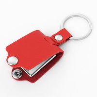 Sublimation Snap Button Leather Case Keychain(blue)