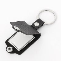 Sublimation Snap Button Leather Case Keychain(blue)