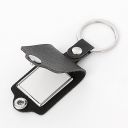 Sublimation Snap Button Leather Case Keychain（black）