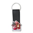 Sublimation Leather Metal Keychain with House Tag