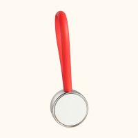 Sublimation Circular Metal Blank Rubber Rope Keychains (red)