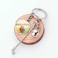 Sublimation Metal Blank Golf Club  Keychain with Round Tag