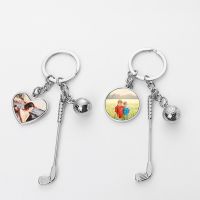 Sublimation Metal Blank Golf Club  Keychain with Round Tag