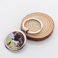 Sublimation Round Shape Single-sided Blank Metal Keychains