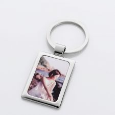 Sublimation Rectangle Shape Single-sided Blank Metal Keychains