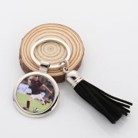 Sublimation Blanks Metal Keychains with Tassel( round)