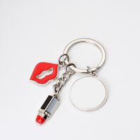 Sublimation Blanks Metal Lipstick Keychains(round tag)