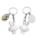 Sublimation Couple Rabbit Metal keychain