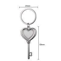 Sublimation Blanks Photo Heart Key Metal Keychain