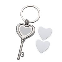 Sublimation Blanks Photo Heart Key Metal Keychain