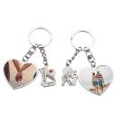 Sublimation Double-sided Heart Lover Magnet Keychain