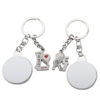 Double-sided Round Lover Sublimation Magnet Keychain