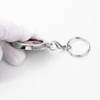 Sublimation Metal  Oval  Photo Keychain with  Lobster Buckle