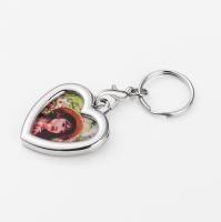 Sublimation Lobster Buckle Heart Photo Keychain