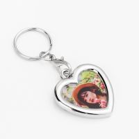 Sublimation Lobster Buckle Heart Photo Keychain