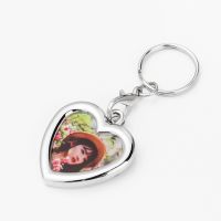 Sublimation Lobster Buckle Heart Photo Keychain