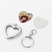 Sublimation Lobster Buckle Heart Photo Keychain