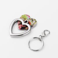 Sublimation Lobster Buckle Heart Photo Keychain