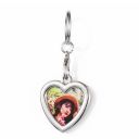 Sublimation Lobster Buckle Heart Photo Keychain