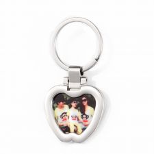 Sublimation Apple Shape Metal Photo Keychain