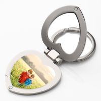 Sublimation Heart-shape Metal Photo Keychain