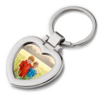 Sublimation Heart-shape Metal Photo Keychain