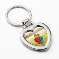 Sublimation Heart-shape Metal Photo Keychain