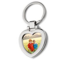 Sublimation Heart-shape Metal Photo Keychain