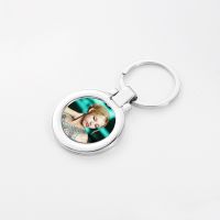 Sublimation Metal Movable photo frame keychain ( Circle )