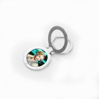 Sublimation Metal Movable photo frame keychain ( Circle )