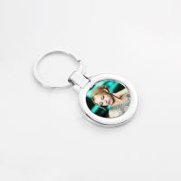 Sublimation Metal Movable photo frame keychain ( Circle )