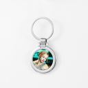 Sublimation Metal Movable photo frame keychain ( Circle )