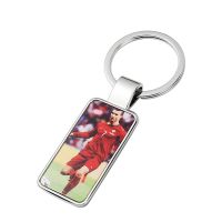 Sublimation Back Football Embossing Three-dimensional Metal Keychain