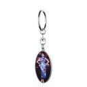 Sublimation Single-side Printed  Long Oval Metal Keychain"