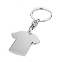 Sublimation Zinc Alloy T-shirt Shape Keychain  for Heat Press