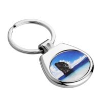 Sublimation Blank Oval Shape Metal Keychain Single-sided