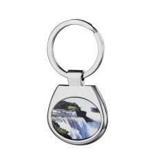 Sublimation Blank Oval Shape Metal Keychain Single-sided