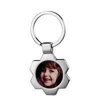 Sublimation Blank Single-sided Flower Shape Metal Keychain