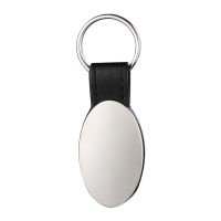 Sublimation Blank Oval Shape Metal Keychain with PU