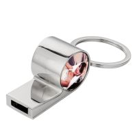 Sublimation Blank Whistle Metal Keychain