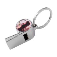 Sublimation Blank Whistle Metal Keychain