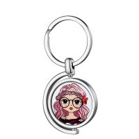 Sublimation Blank Metal Rotating Keychain for Key Holder