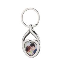 Sublimation Blank Heart Metal Keychain Key Holder For Keys