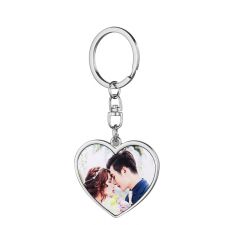 Sublimation Blank Metal Double-sided Heart Keychain