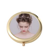 Sublimation Arc Shape Mini Compact Mirror（gold）