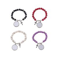 Sublimation Rosary Bracelet with Round Tag（red）