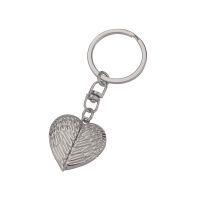 Sublimation Metal Heart Angel Wing Locket  Keychain