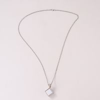 Sublimation Dice Cube Necklace with 6 Inserts （silver)