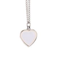 Sublimation Metal Heart Cremation Ash Urn Necklace