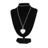 Sublimation Metal Heart Cremation Ash Urn Necklace